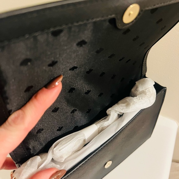 Kate Spade Black Clutch with Gold Accents - Picture 6 of 6